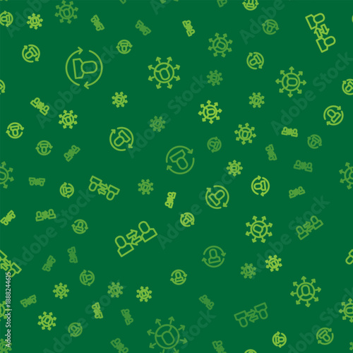 Set line Exchange work, and Multitasking manager working on seamless pattern. Vector