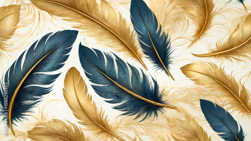 bright background of bird feathers. multi-colored bird feathers on a white background. illustration