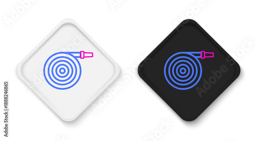 Line Garden hose icon isolated on white background. Spray gun icon. Watering equipment. Colorful outline concept. Vector