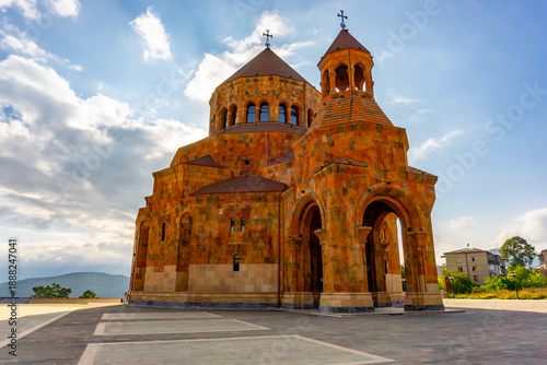 Fényképezés The Holy Mother of God Cathedral , Armenian church in Khankendi, Azerbaijan, bui