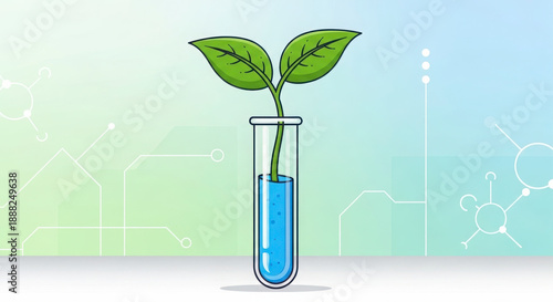 Wallpaper Mural Plant growth in lab tube science nature Torontodigital.ca