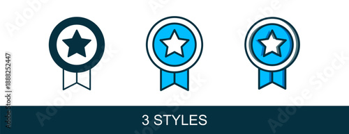 Filled outline Game rating with medal icon isolated on white background. Level results for game. Vector