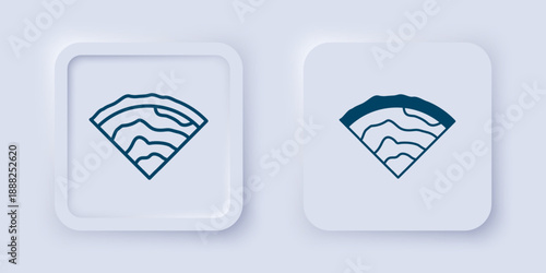 Filled and outline Wooden beam icon isolated on grey background. Lumber beam plank. Square button. Vector