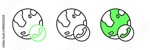 Set line Video chat conference icon isolated on white background. Online meeting work form home. Remote project management. Vector