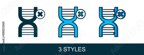 Filled outline No GMO icon isolated on white background. Genetically modified organism acronym. Dna food modification. Vector