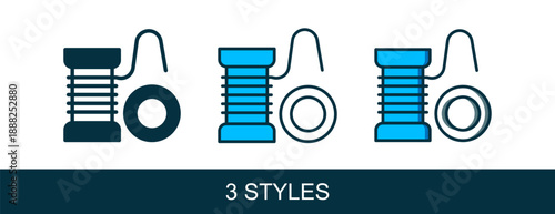 Filled outline Spinning reel for fishing icon isolated on white background. Fishing coil. Fishing tackle. Vector