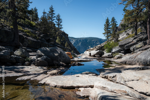 Top of Yosemite Falls in Summer