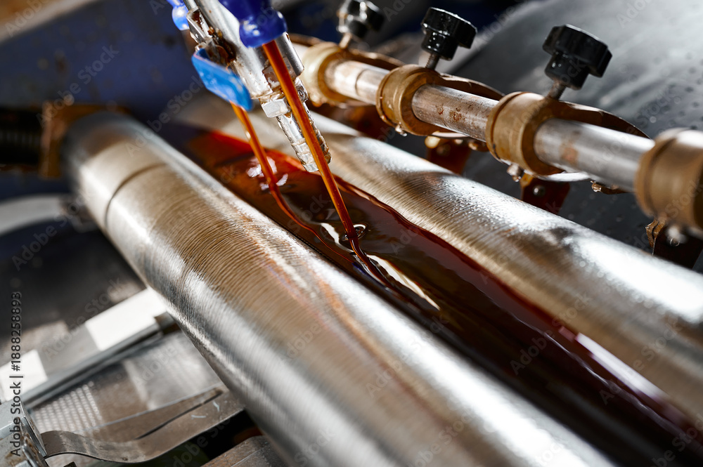 Fotografie Efficient glue application in industrial settings with advanced glue-spreading m