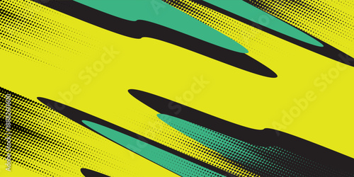 Abstract car decal wrap background design, grunge halftone splash striking motorsport racing stripes. eps 10.