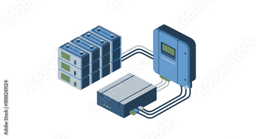 Computer server system with control panel and interface.