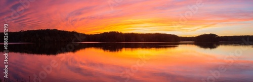 Fényképezés 63893-02712 Sunset over lake at Stephen A