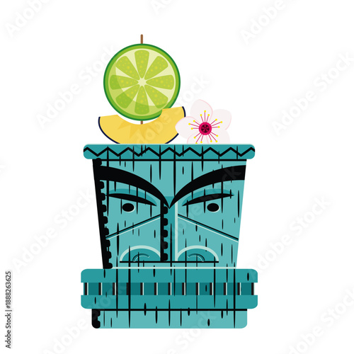 Tiki mug tropical cocktails