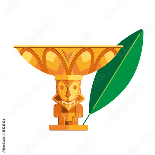 Tiki totem Hawaiin symbol 