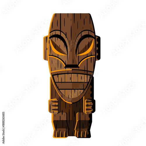 Tiki totem Hawaiin symbol 