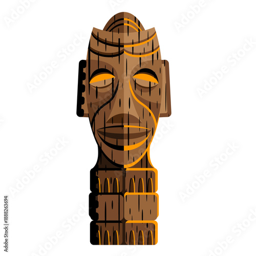 Tiki totem Hawaiin symbol 