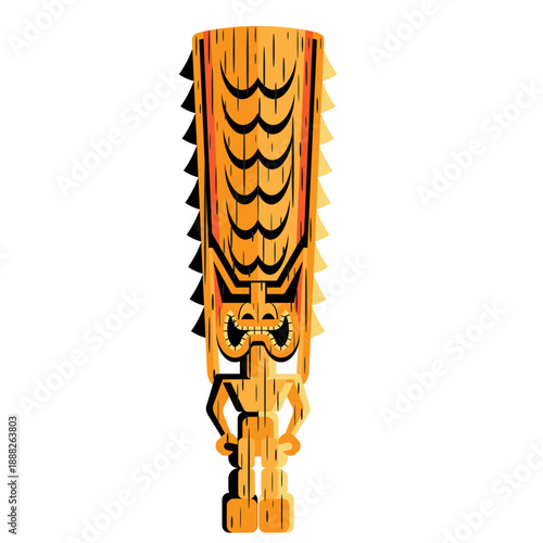 Tiki totem Hawaiin symbol 