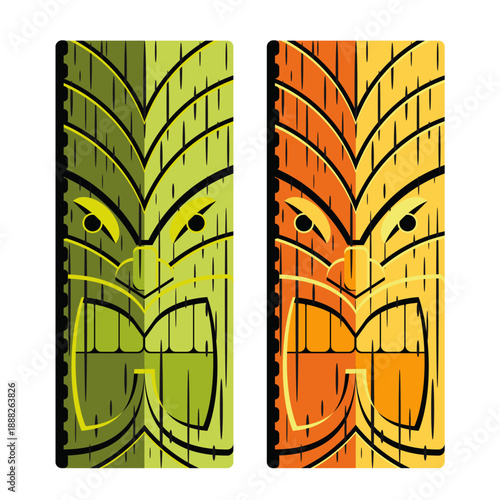 Tiki totem Hawaiin symbol 