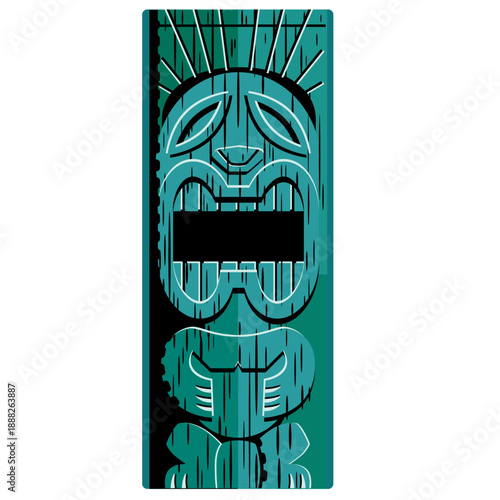 Tiki totem Hawaiin symbol 