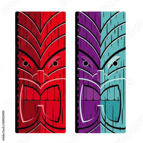Tiki totem Hawaiin symbol 