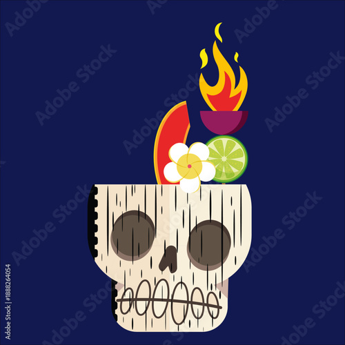 Tiki mug tropical cocktails