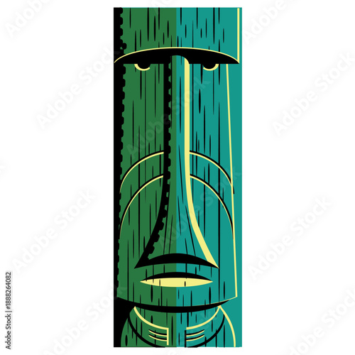 Tiki totem Hawaiin symbol 