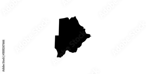 Botswana state black silhouette