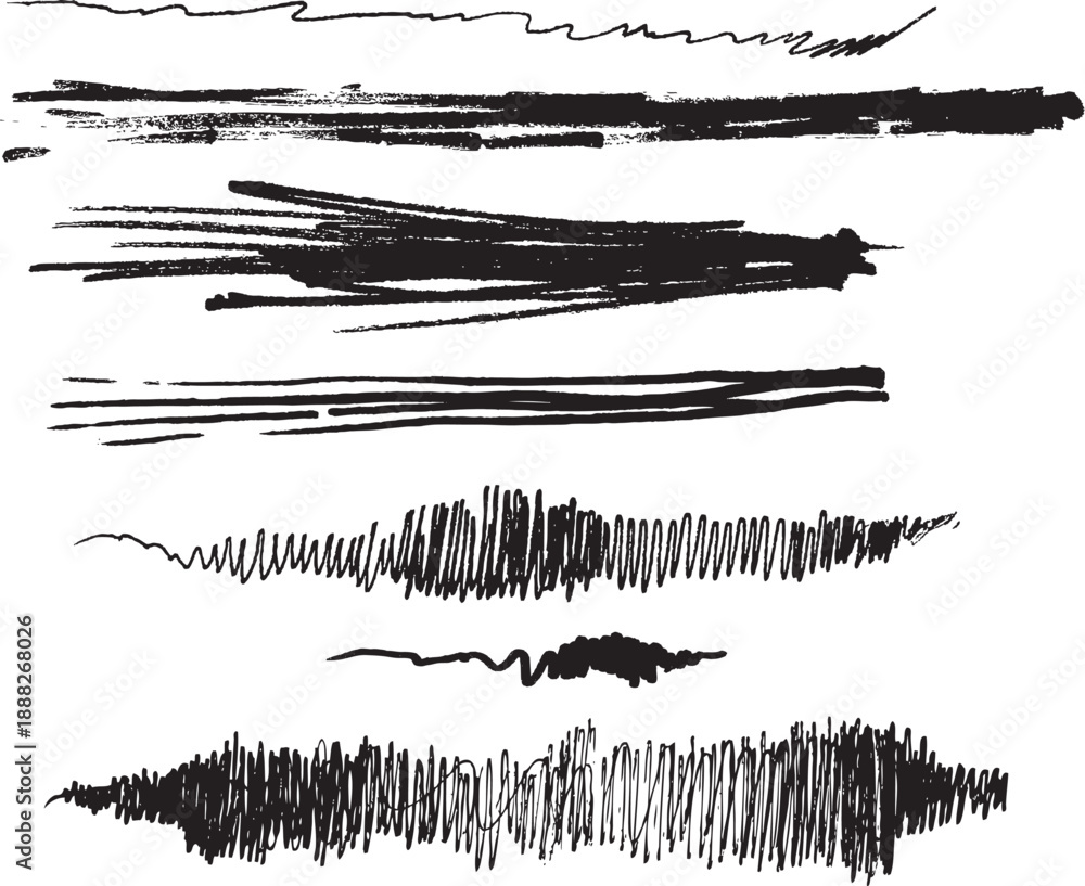 Fototapeta premium Black hand drawn artistic ink brush stroke, grunge paint texture splatter vector