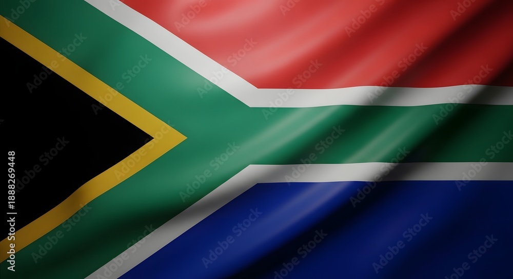 Obraz premium The south african flag a symbol of unity and diversity