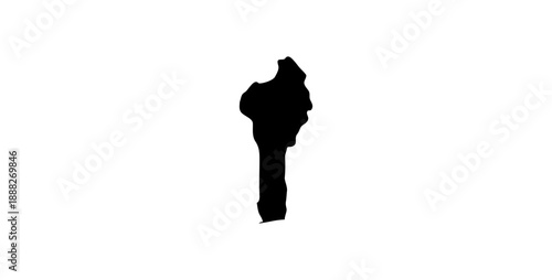  Benin country black silhouette