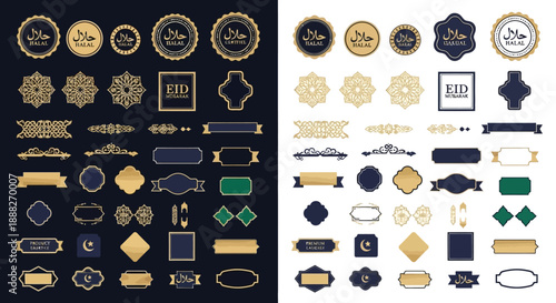 Collection of Luxury Gold and Black Badges.