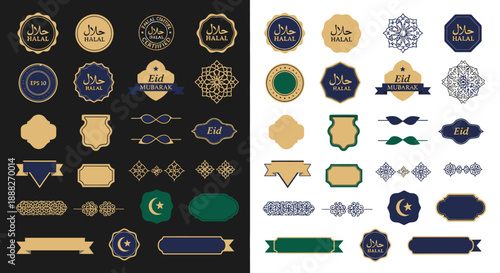 Collection of Various Badge Icons and Emblems.