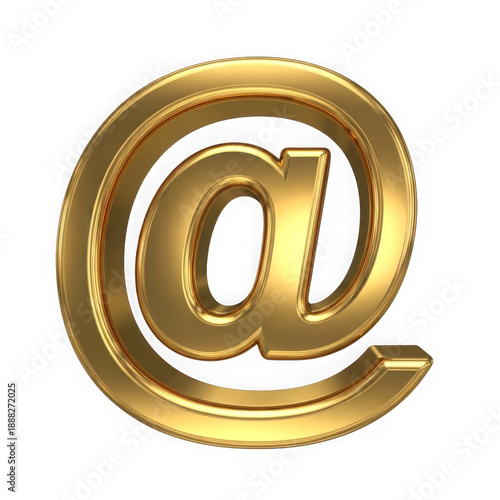 Wallpaper Mural Golden symbol of electronic communication isolated on transparent background Torontodigital.ca