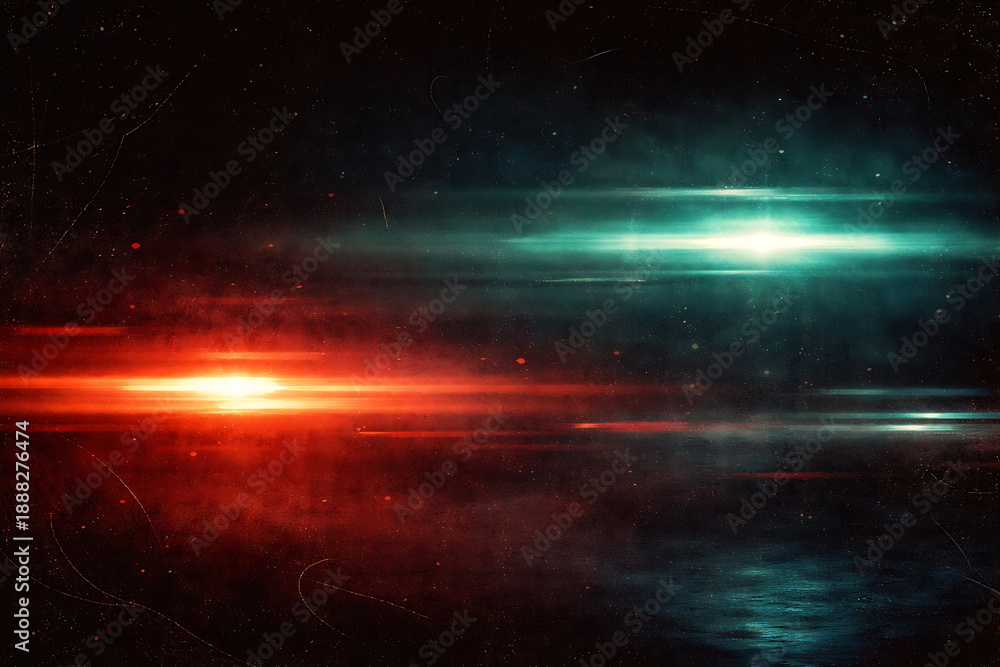 Obraz premium light leak overlay effect with scratch dust and motion blur red light leaks,retro noisy film texture light leak flare on black background,abstract background with ray,grunge film strip background