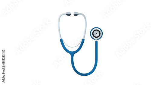 Modern stethoscope on white background for healthcare design