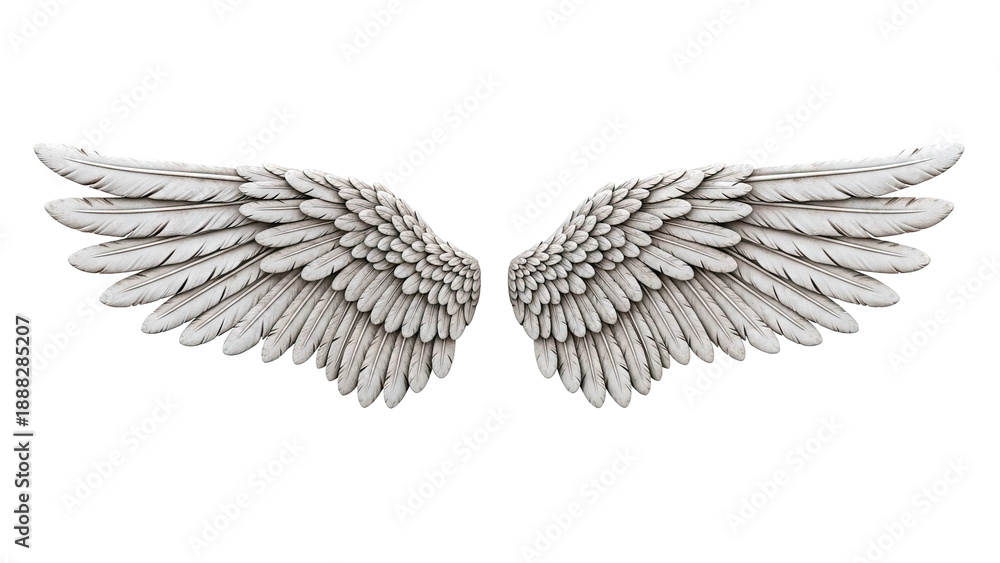Fototapeta premium White Angel Wings Sculpture
