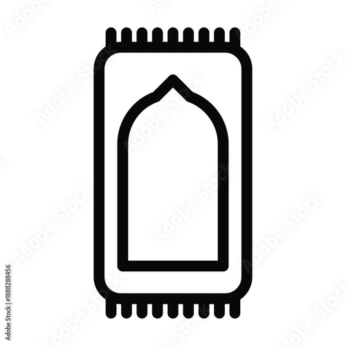 Modern Carpet Flat Icon with White Background