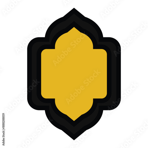 Modern Arabic Frame Shape Flat Icon Collection