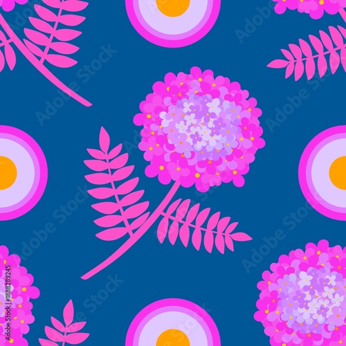 Floral seamless flowers pattern for wrapping paper and fabrics and kids clothes and spring party textiles and linens