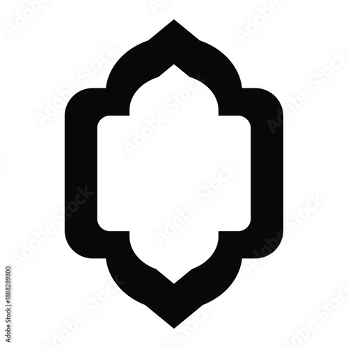 Modern Arabic Frame Shape Flat Icon Collection