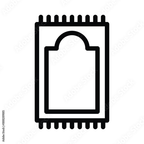 Modern Carpet Flat Icon with White Background