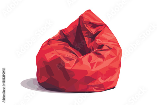 Bean Bag chair isolated illustration