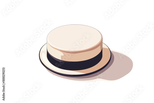 Pork Pie Hat isolated illustration