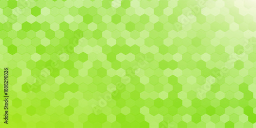 Green background with Hexagon Mosaic. Vector vertical bright wallpaper with juicy colors - Symbol of Eco and Natural.