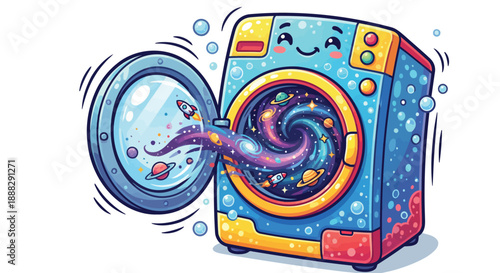 A washing machine spinning galaxies isolated