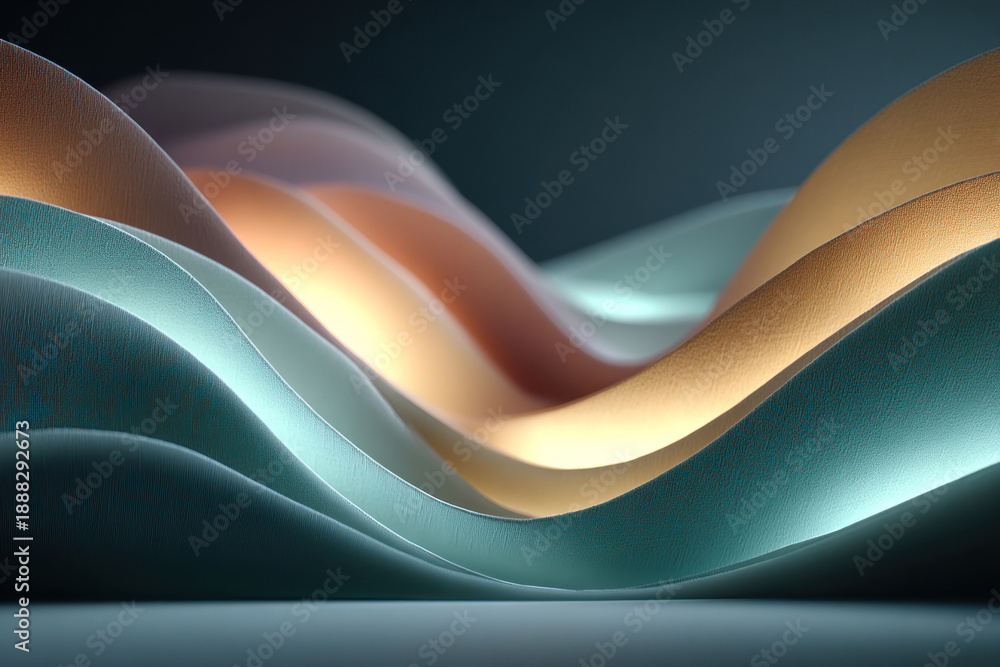 Obraz premium An abstract background with smooth, wavy shapes and soft gradients.