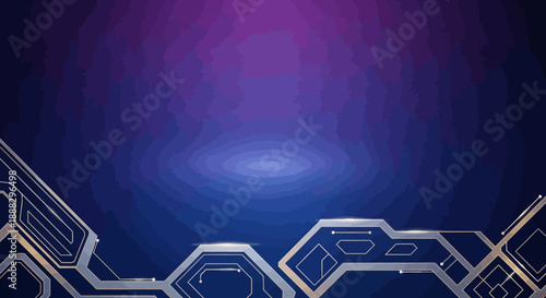 Futuristic Circuit Board Technology Abstract Design.