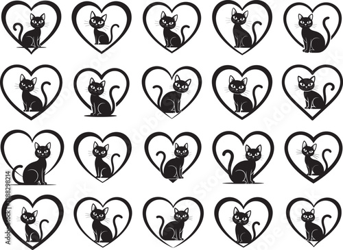 Cat Heart Svg,cat Lover Svg