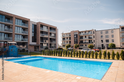 Modern Apartment Buildings With Pool
