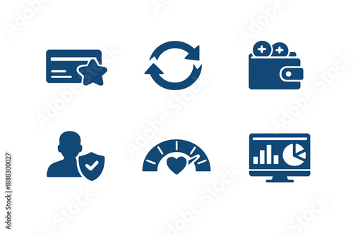 Customer retention icon set showing loyalty programs, repeat customers, and engagement tracking. Monochrome vector icons for CRM dashboards, SaaS tools, and business platforms.