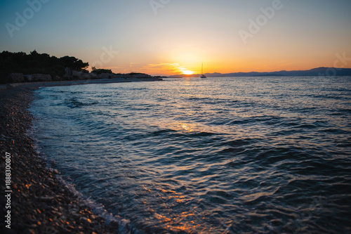 Croatian Sunset Sailboat